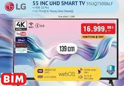 LG 55 INÇ UHD SMART TV 55UQ75006LF AKILLI TELEVİZYON